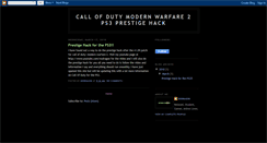 Desktop Screenshot of codmw2ps3prestigehack.blogspot.com