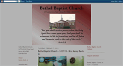 Desktop Screenshot of bethelbaptistchurchberea.blogspot.com