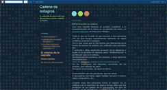 Desktop Screenshot of cadenademilagros.blogspot.com