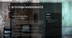 Desktop Screenshot of kristinasrandomworld.blogspot.com