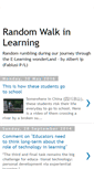 Mobile Screenshot of elearningrandomwalk.blogspot.com