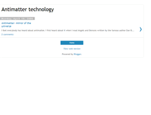 Tablet Screenshot of antimattertechnology.blogspot.com