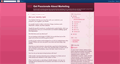 Desktop Screenshot of getpassionateaboutmarketing.blogspot.com