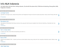 Tablet Screenshot of mlm-indonesia.blogspot.com