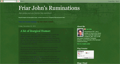 Desktop Screenshot of friarjohnsruminations.blogspot.com