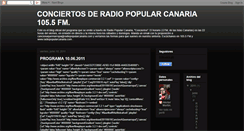 Desktop Screenshot of conciertosradiopopularcanaria.blogspot.com