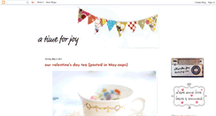 Desktop Screenshot of a-time-for-joy.blogspot.com