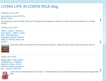 Tablet Screenshot of livinglifeincostarica.blogspot.com