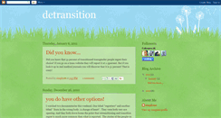 Desktop Screenshot of detransition.blogspot.com