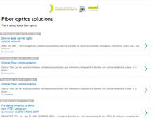 Tablet Screenshot of fiber-optics-solutions.blogspot.com