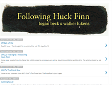 Tablet Screenshot of followinghuckfinn.blogspot.com