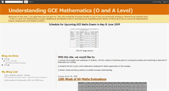 Desktop Screenshot of gce-maths.blogspot.com