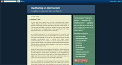 Desktop Screenshot of meditatingonmormonism.blogspot.com
