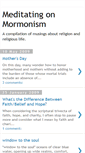 Mobile Screenshot of meditatingonmormonism.blogspot.com