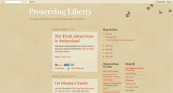 Desktop Screenshot of preservingliberty.blogspot.com