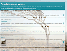 Tablet Screenshot of anadventureofwords.blogspot.com