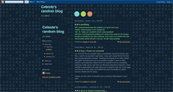 Desktop Screenshot of celestesrandomblog.blogspot.com