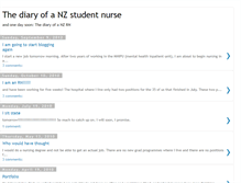 Tablet Screenshot of nzstudentnurse.blogspot.com