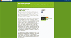 Desktop Screenshot of iwillbehealthy.blogspot.com