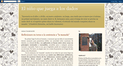 Desktop Screenshot of elninoquejuegaalosdados.blogspot.com