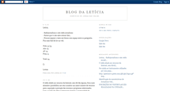 Desktop Screenshot of blogdaleticia.blogspot.com