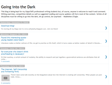 Tablet Screenshot of goingintothedark.blogspot.com