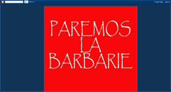 Desktop Screenshot of paremoslabarbarie.blogspot.com