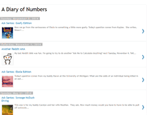 Tablet Screenshot of diaryofnumbers.blogspot.com