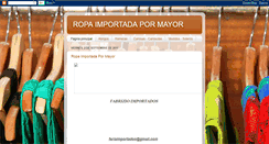 Desktop Screenshot of indumentariapormayor.blogspot.com