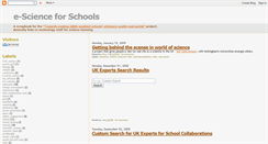 Desktop Screenshot of e-science4schools.blogspot.com