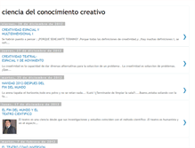 Tablet Screenshot of cienciadelconocimientocreativo.blogspot.com