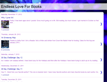 Tablet Screenshot of endlessloveforbooks.blogspot.com