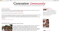 Desktop Screenshot of generationcommunity.blogspot.com