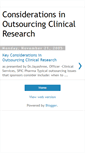 Mobile Screenshot of outsourcingclinicalresearchfactors.blogspot.com