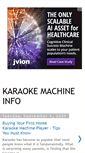 Mobile Screenshot of karaokemachineinfo.blogspot.com