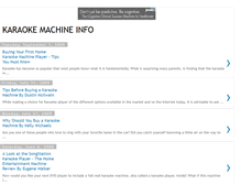 Tablet Screenshot of karaokemachineinfo.blogspot.com