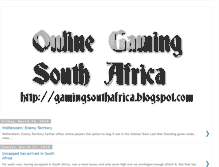 Tablet Screenshot of gamingsouthafrica.blogspot.com