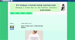 Desktop Screenshot of funeralconsumeradvocate.blogspot.com