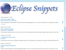Tablet Screenshot of eclipsesnippets.blogspot.com