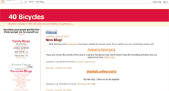 Desktop Screenshot of 40bicycles.blogspot.com