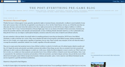 Desktop Screenshot of posteverythingpregame.blogspot.com