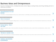 Tablet Screenshot of businessideasandentrepreneurs.blogspot.com