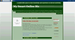 Desktop Screenshot of mysmartonlinebiz.blogspot.com