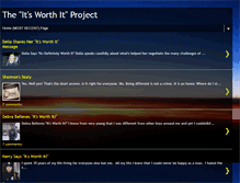 Tablet Screenshot of its-worth-it-project.blogspot.com