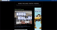 Desktop Screenshot of korg-roland-synth-videos.blogspot.com