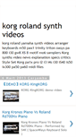 Mobile Screenshot of korg-roland-synth-videos.blogspot.com