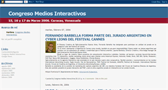 Desktop Screenshot of congresomediosinteractivos.blogspot.com
