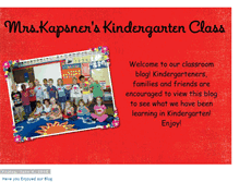 Tablet Screenshot of mrskapsner-kindergarten.blogspot.com