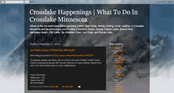 Desktop Screenshot of crosslakehappenings.blogspot.com