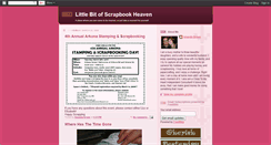 Desktop Screenshot of littlebitofscrapbookheaven.blogspot.com